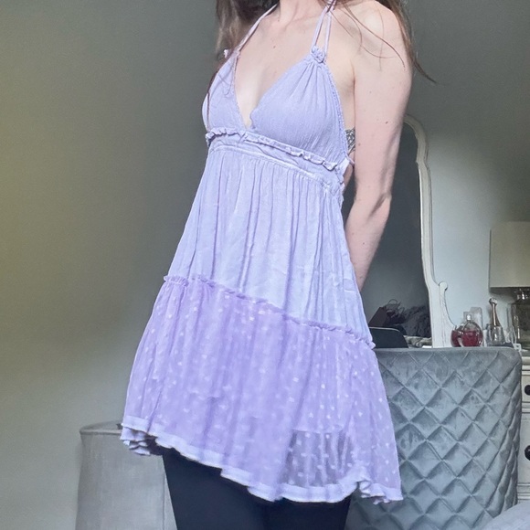 SOLD ON DEPOP**Short Lilac Sundress - Picture 4 of 6